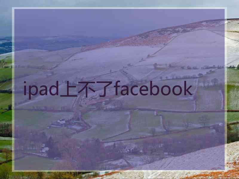 ipad上不了facebook