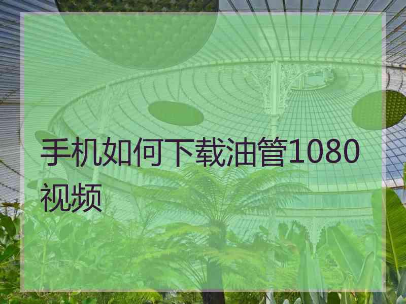 手机如何下载油管1080视频