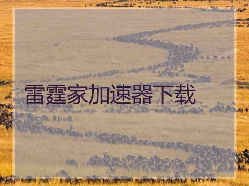 雷霆家加速器下载