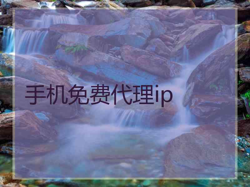 手机免费代理ip