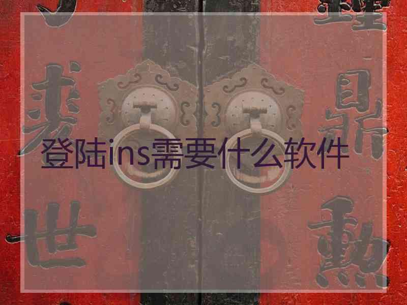 登陆ins需要什么软件