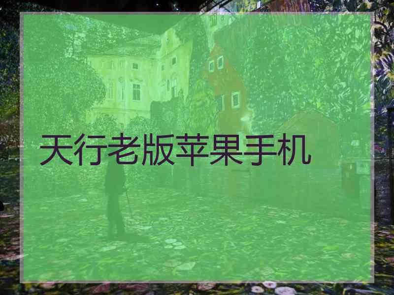 天行老版苹果手机