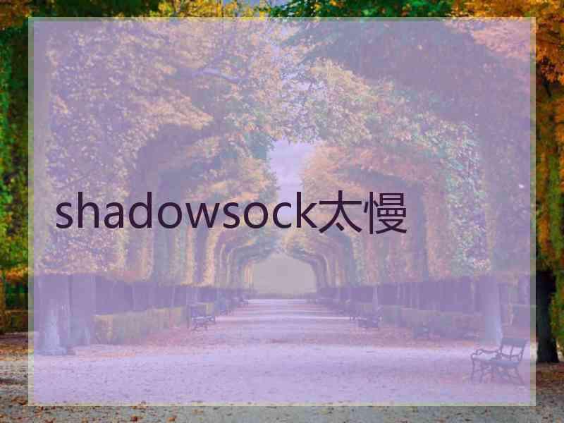 shadowsock太慢