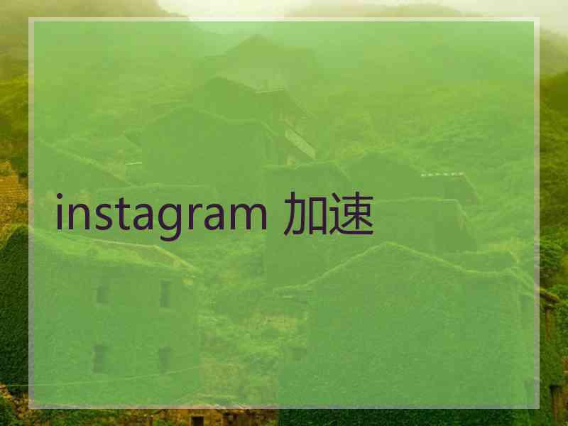 instagram 加速