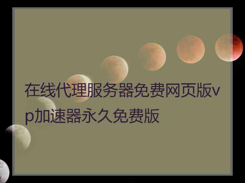 在线代理服务器免费网页版vp加速器永久免费版