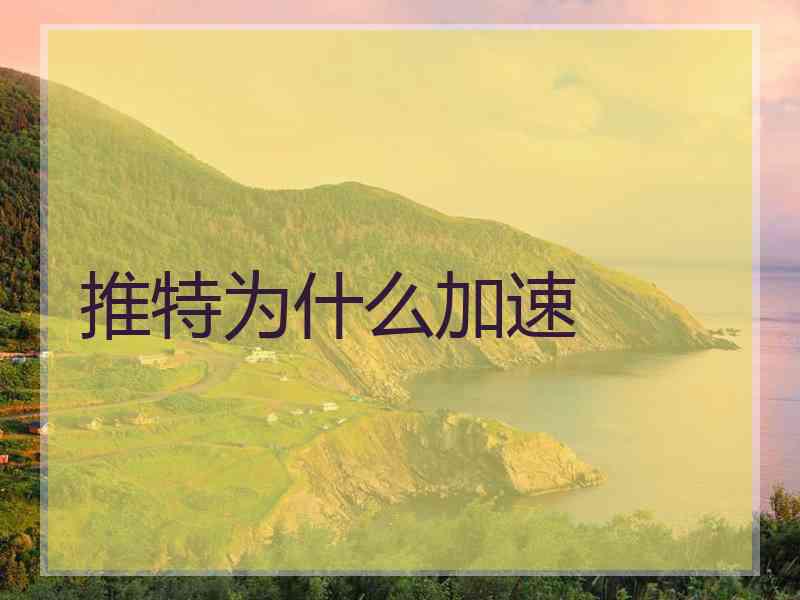 推特为什么加速