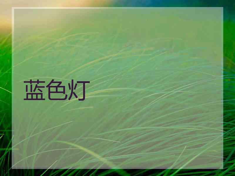 蓝色灯