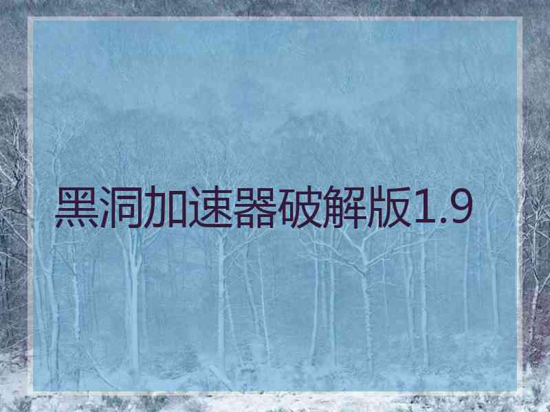 黑洞加速器破解版1.9