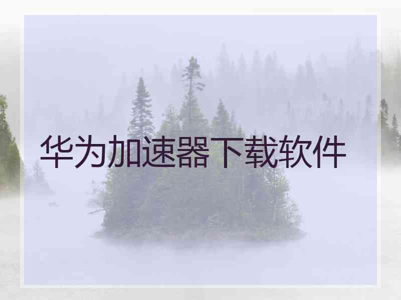 华为加速器下载软件