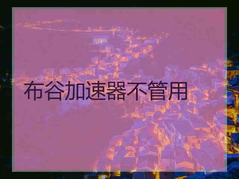 布谷加速器不管用