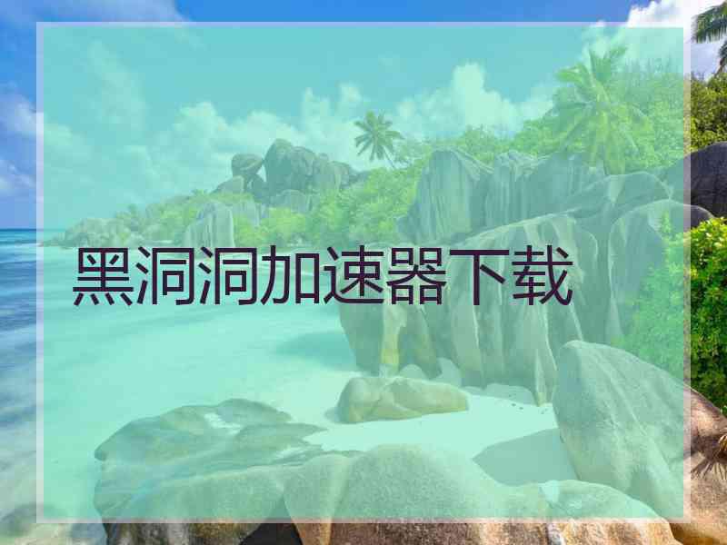 黑洞洞加速器下载