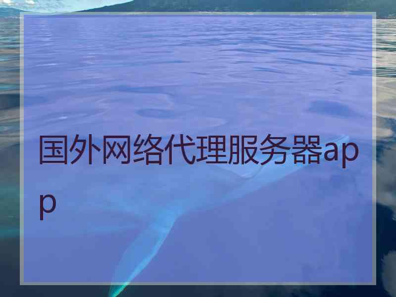 国外网络代理服务器app