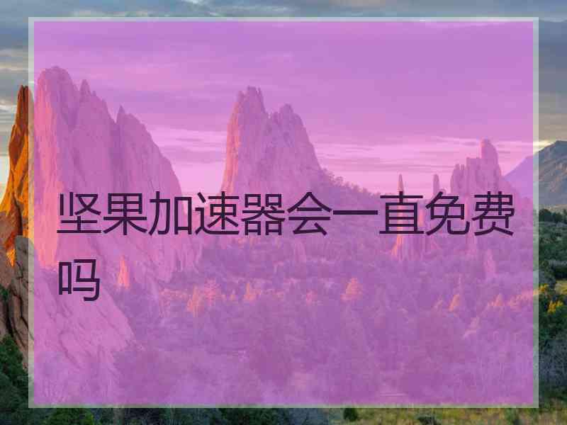坚果加速器会一直免费吗