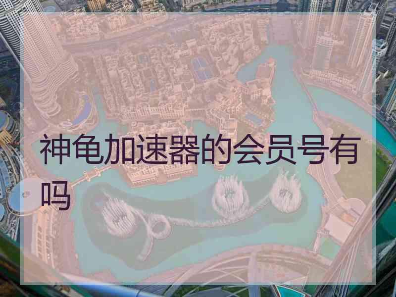 神龟加速器的会员号有吗