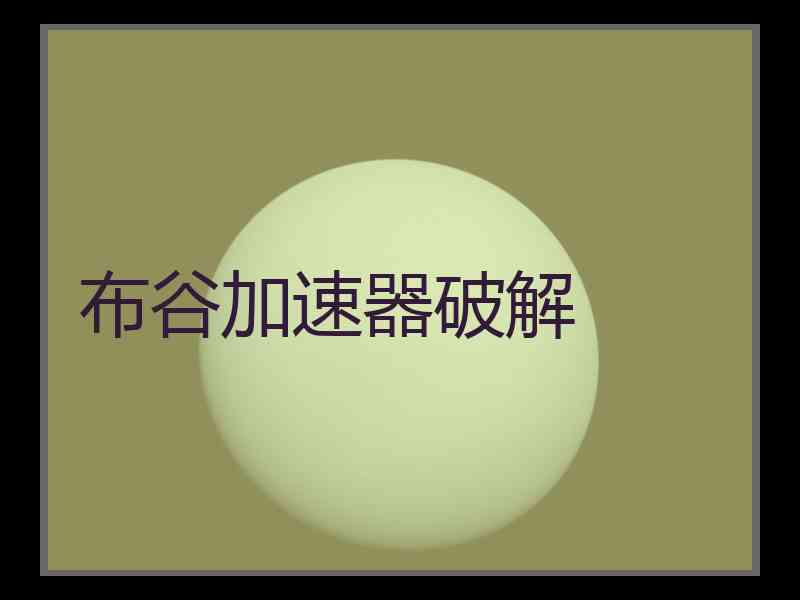 布谷加速器破解