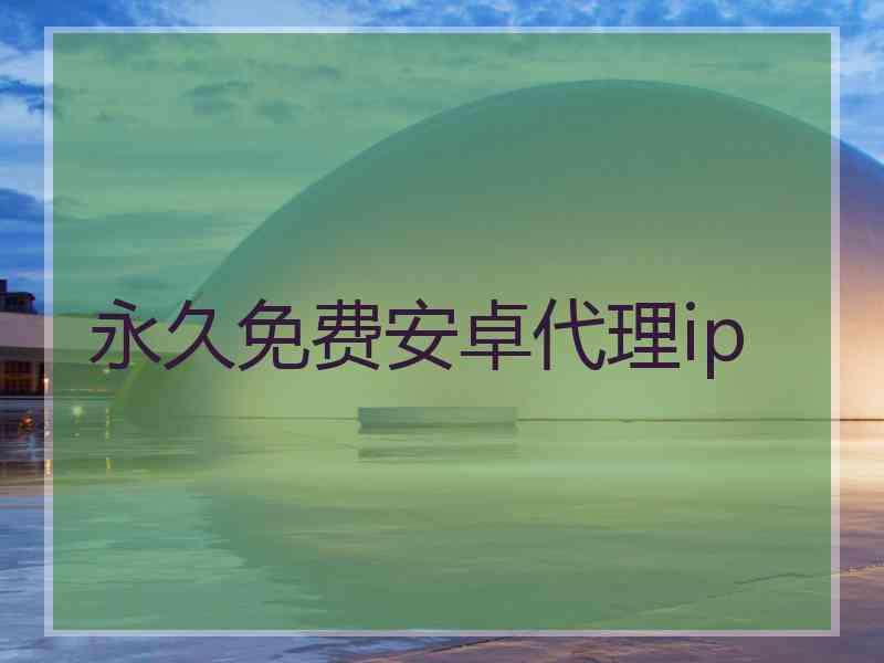 永久免费安卓代理ip